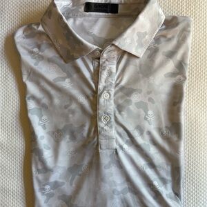 G/FORE Gray Camo Polo Shirt NWOT